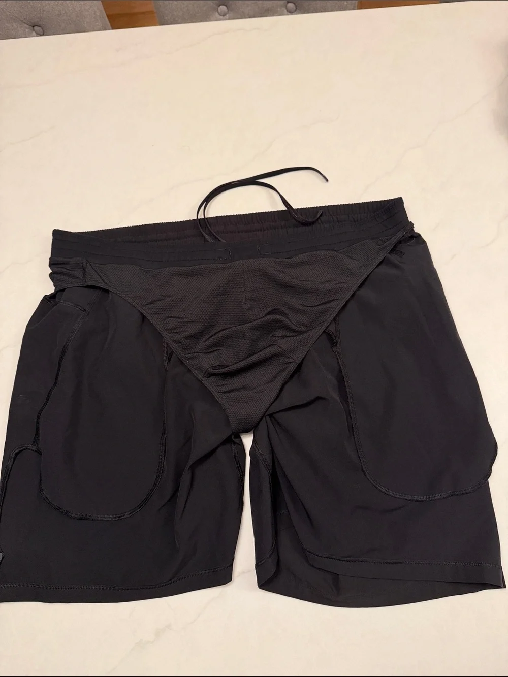 lululemon athletica Black Men's Swim Trunks with Drawstring